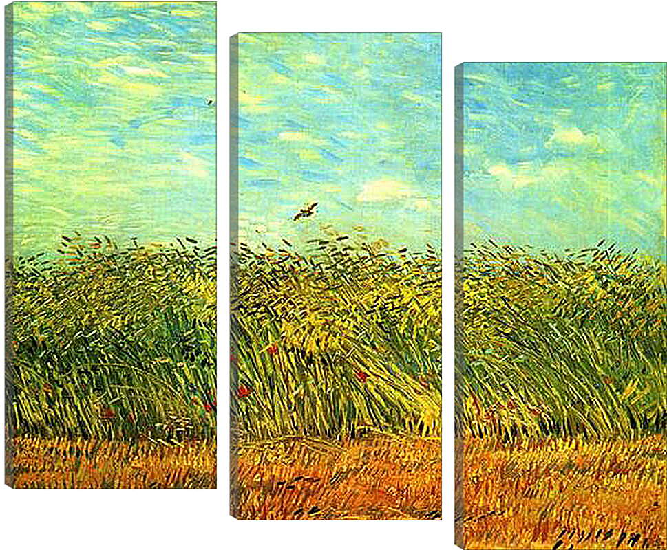 Модульная картина - Wheat Field with a Lark. Винсент Ван Гог
