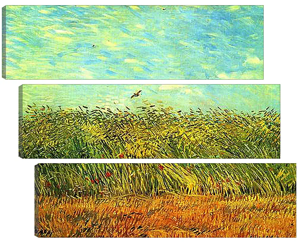 Модульная картина - Wheat Field with a Lark. Винсент Ван Гог