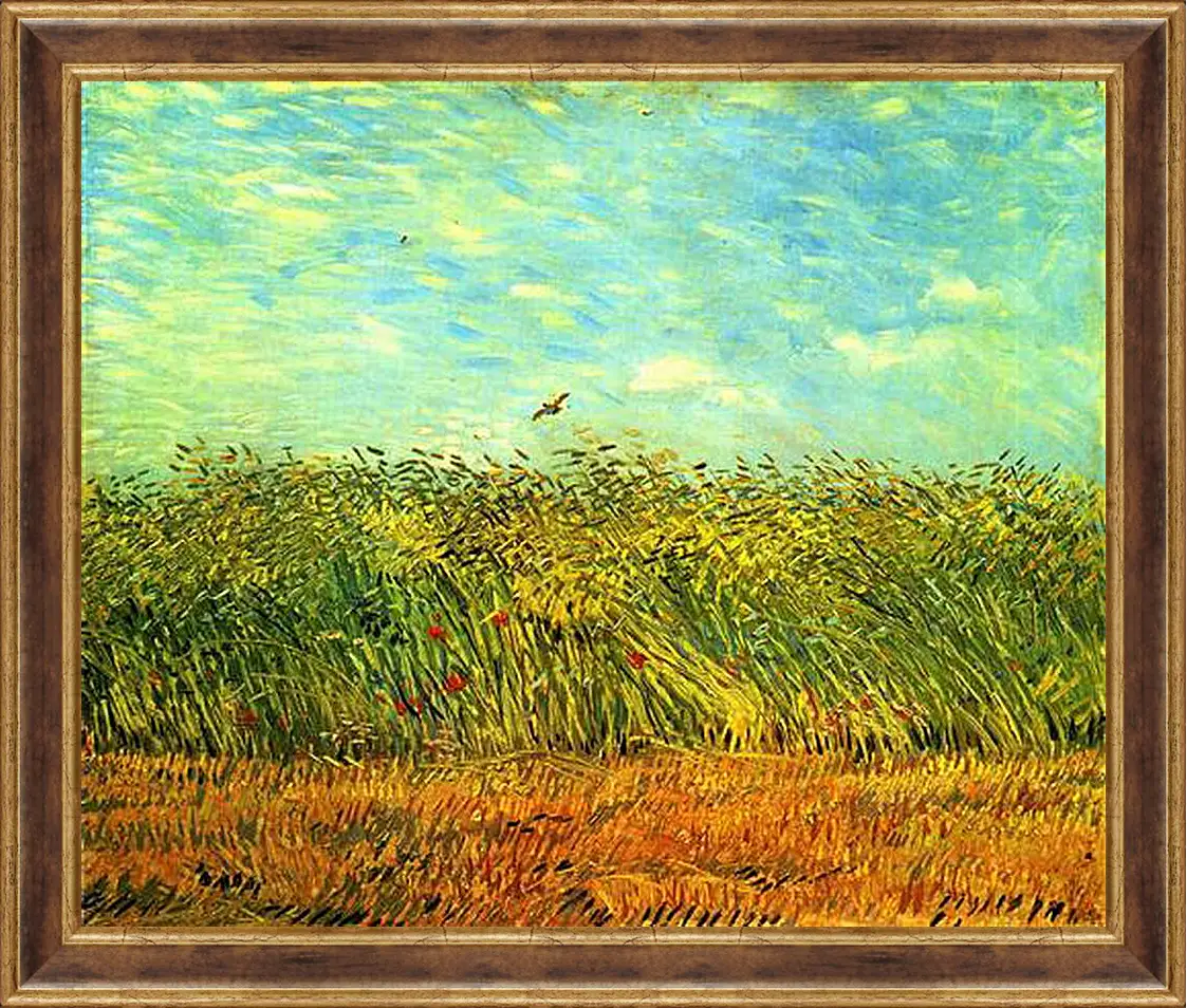 Картина в раме - Wheat Field with a Lark. Винсент Ван Гог