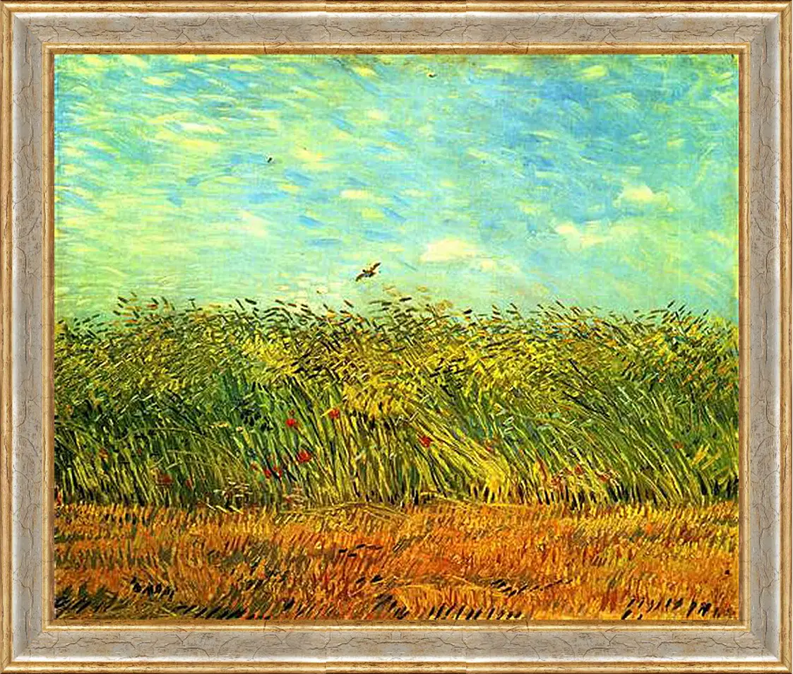 Картина в раме - Wheat Field with a Lark. Винсент Ван Гог