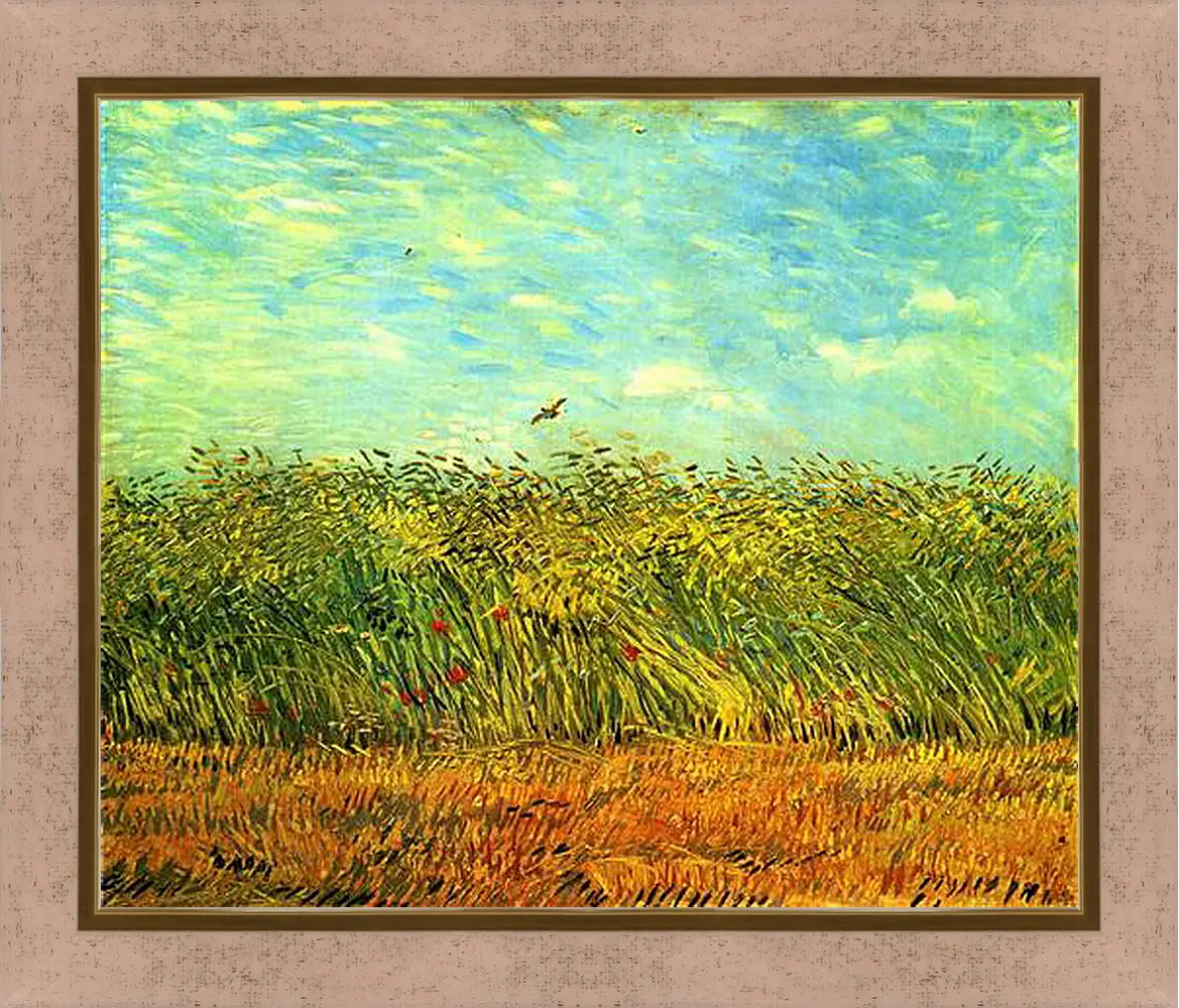 Картина в раме - Wheat Field with a Lark. Винсент Ван Гог