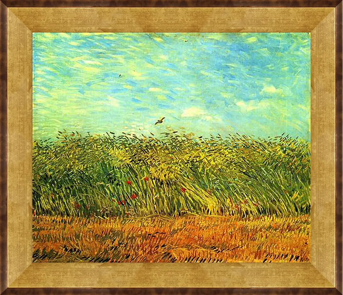 Картина в раме - Wheat Field with a Lark. Винсент Ван Гог
