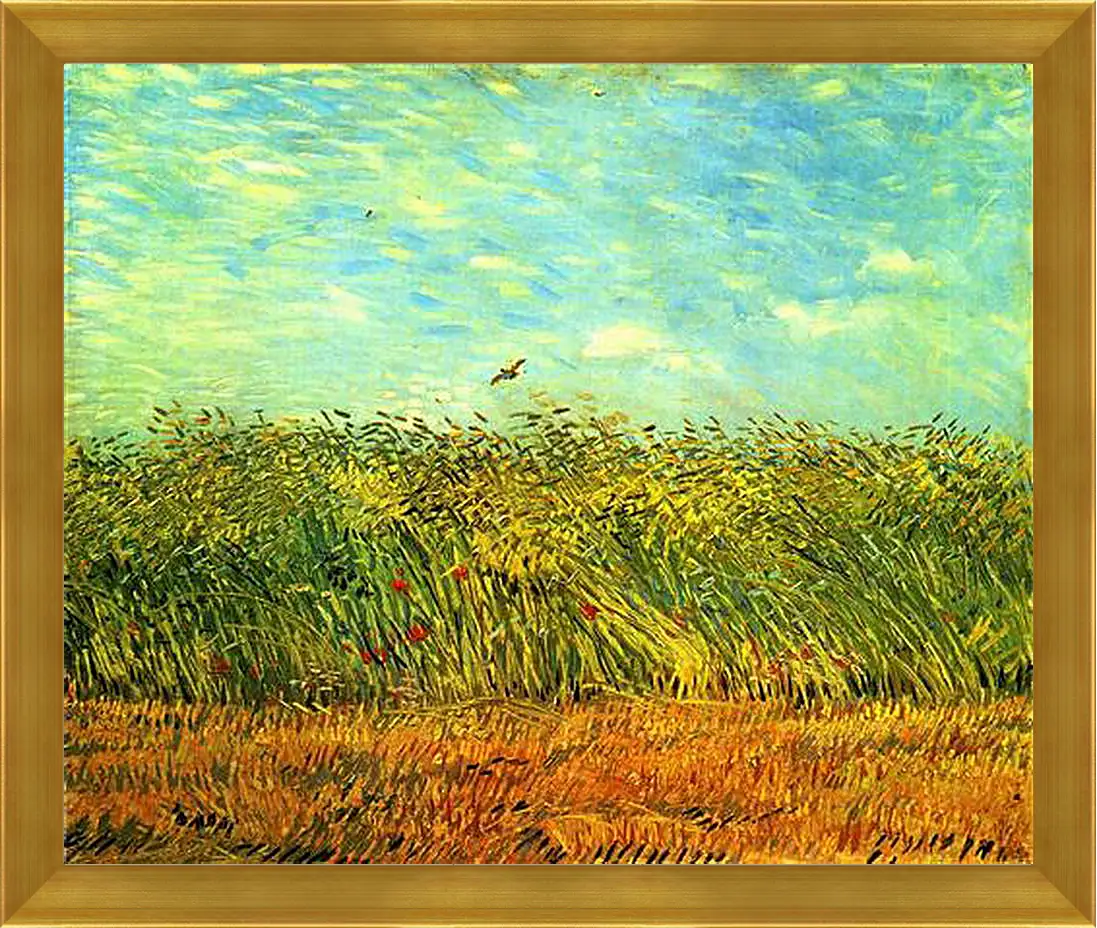 Картина в раме - Wheat Field with a Lark. Винсент Ван Гог
