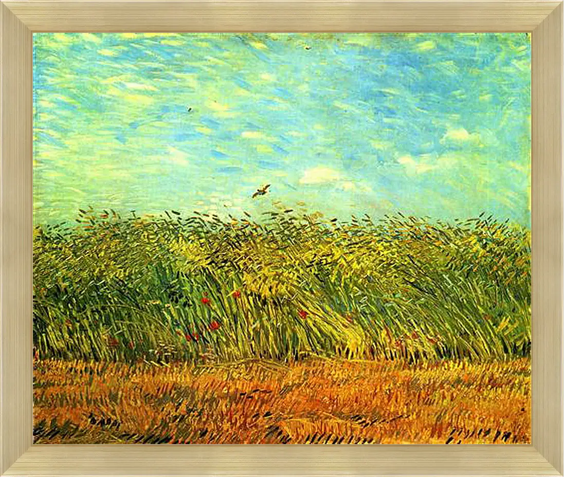 Картина в раме - Wheat Field with a Lark. Винсент Ван Гог
