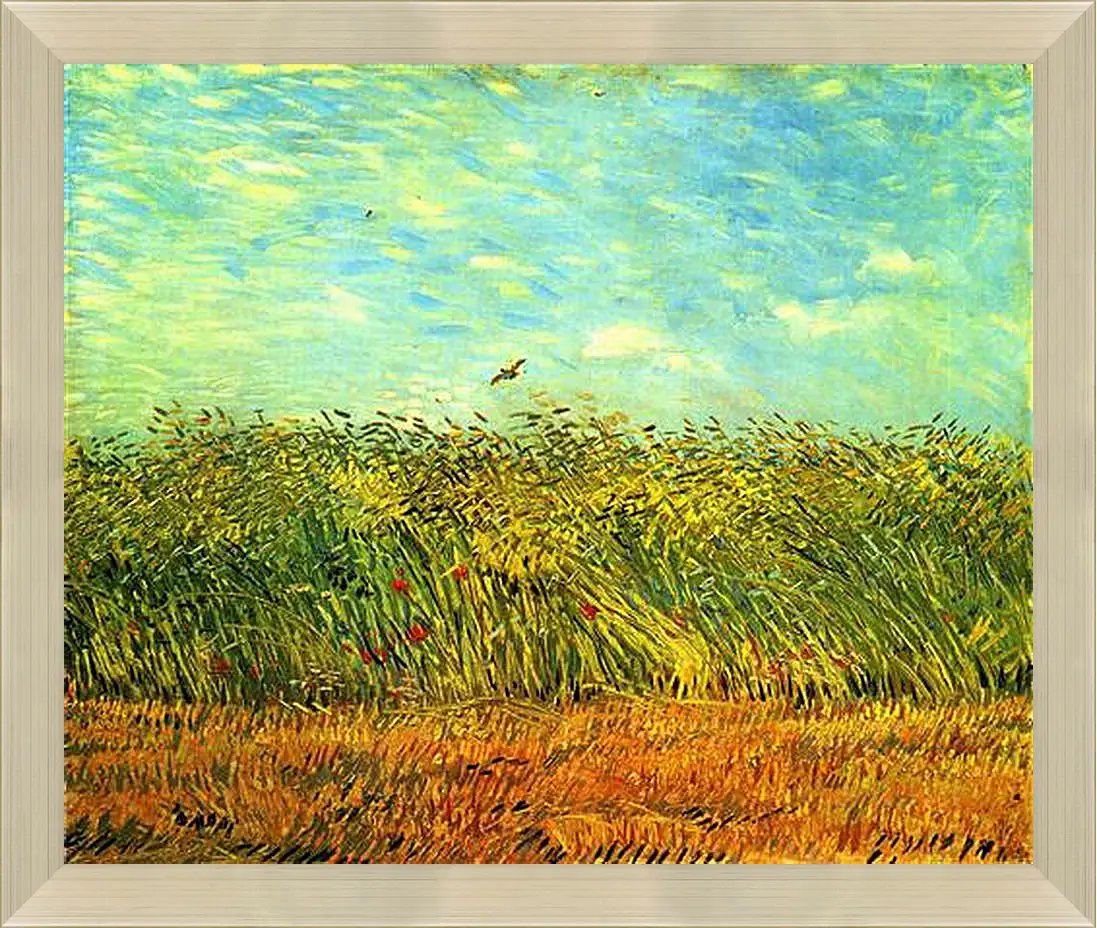 Картина в раме - Wheat Field with a Lark. Винсент Ван Гог
