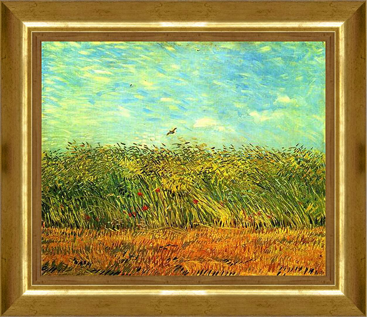Картина в раме - Wheat Field with a Lark. Винсент Ван Гог
