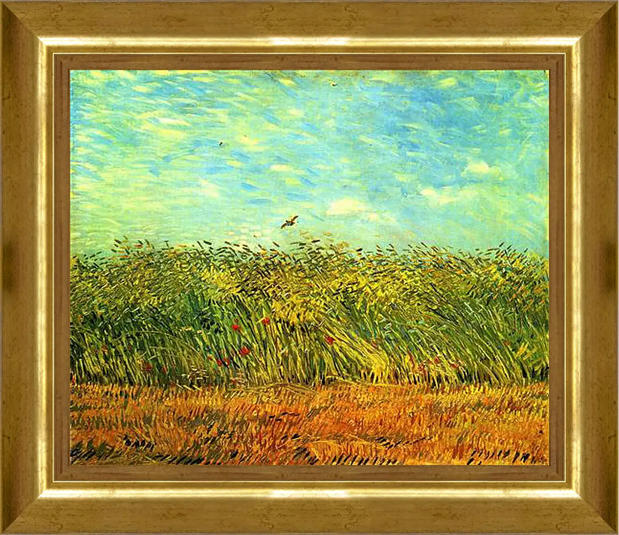 Картина в раме - Wheat Field with a Lark. Винсент Ван Гог
