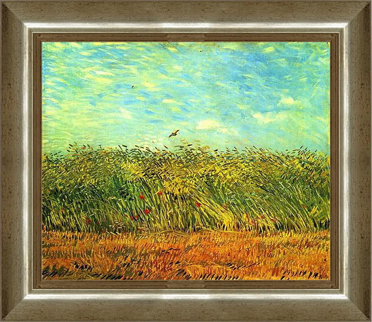 Картина в раме - Wheat Field with a Lark. Винсент Ван Гог