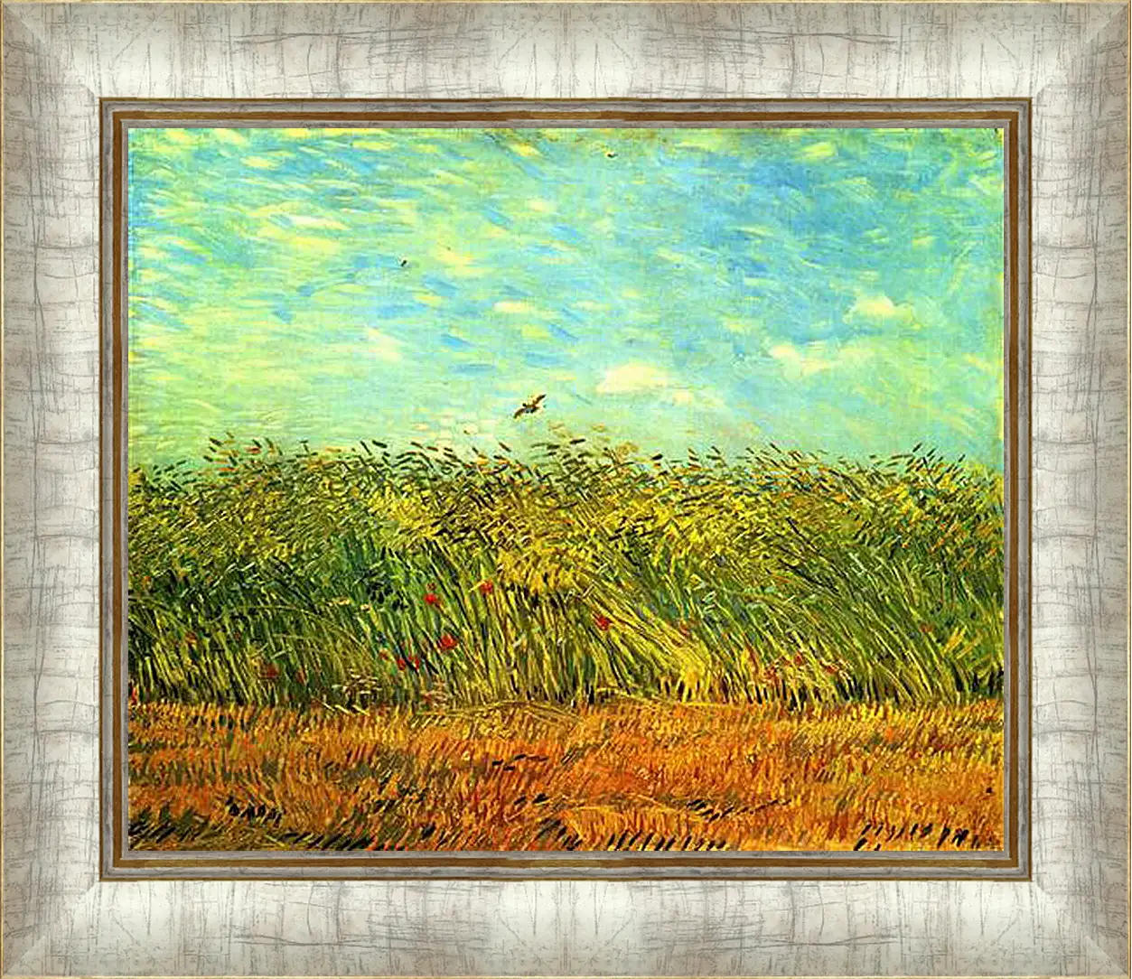 Картина в раме - Wheat Field with a Lark. Винсент Ван Гог