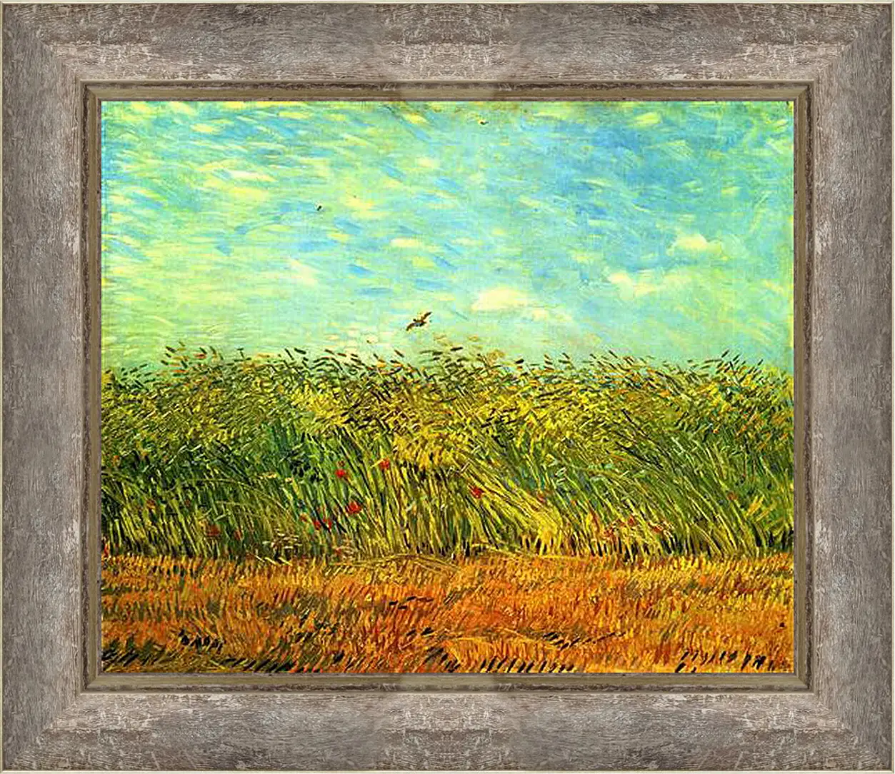 Картина в раме - Wheat Field with a Lark. Винсент Ван Гог