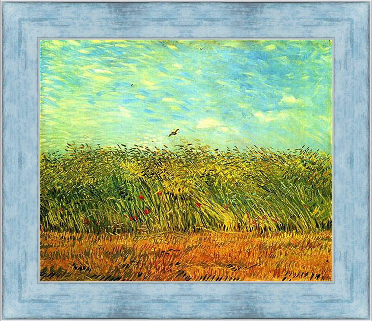 Картина в раме - Wheat Field with a Lark. Винсент Ван Гог