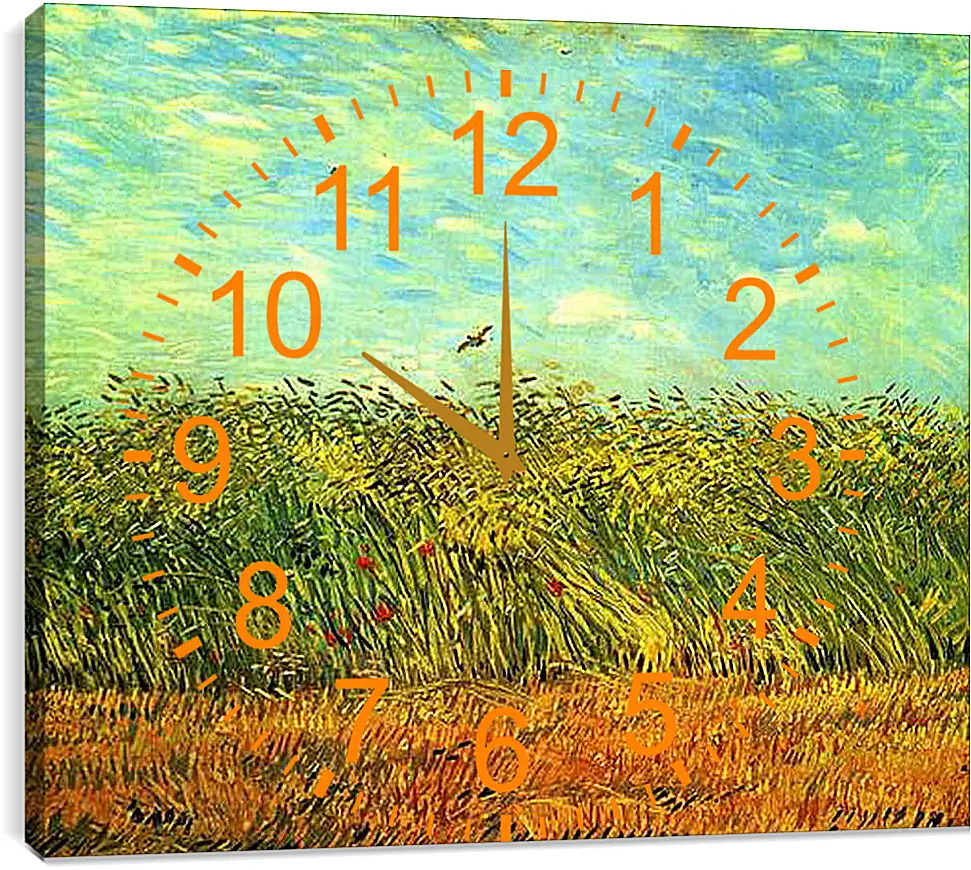 Часы картина - Wheat Field with a Lark. Винсент Ван Гог