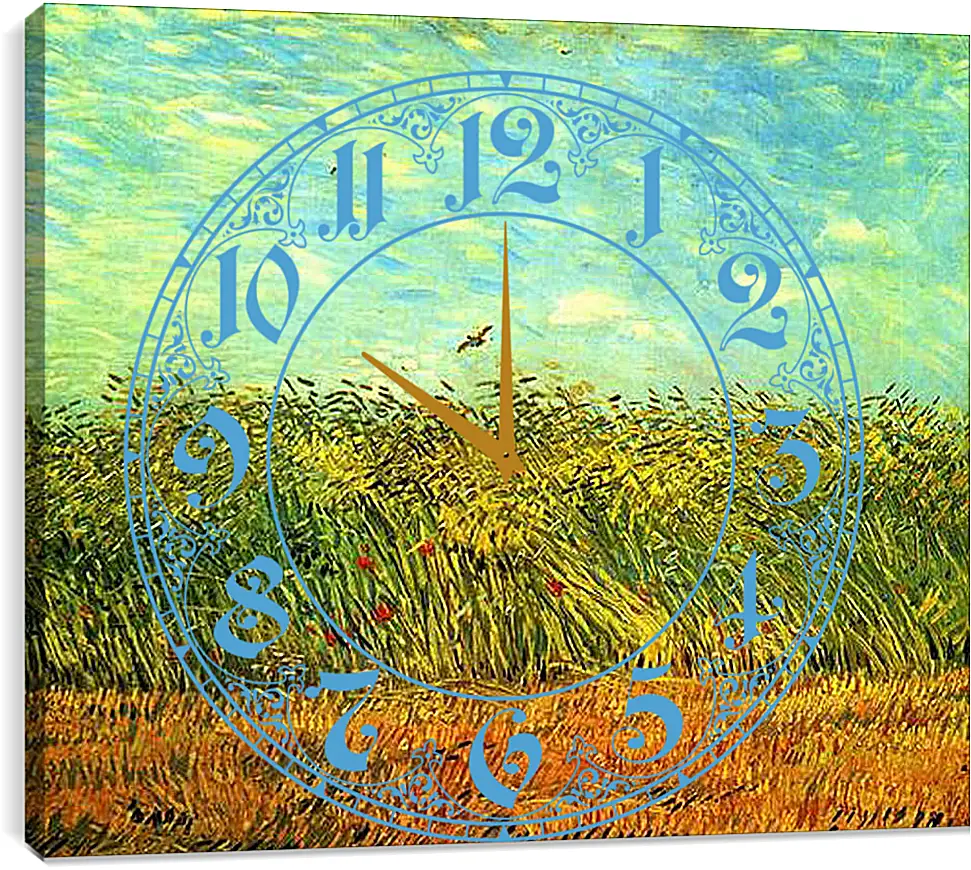 Часы картина - Wheat Field with a Lark. Винсент Ван Гог
