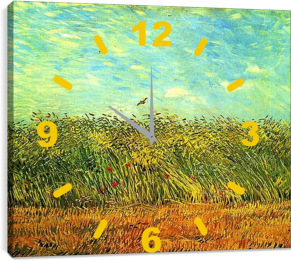 Часы картина - Wheat Field with a Lark. Винсент Ван Гог