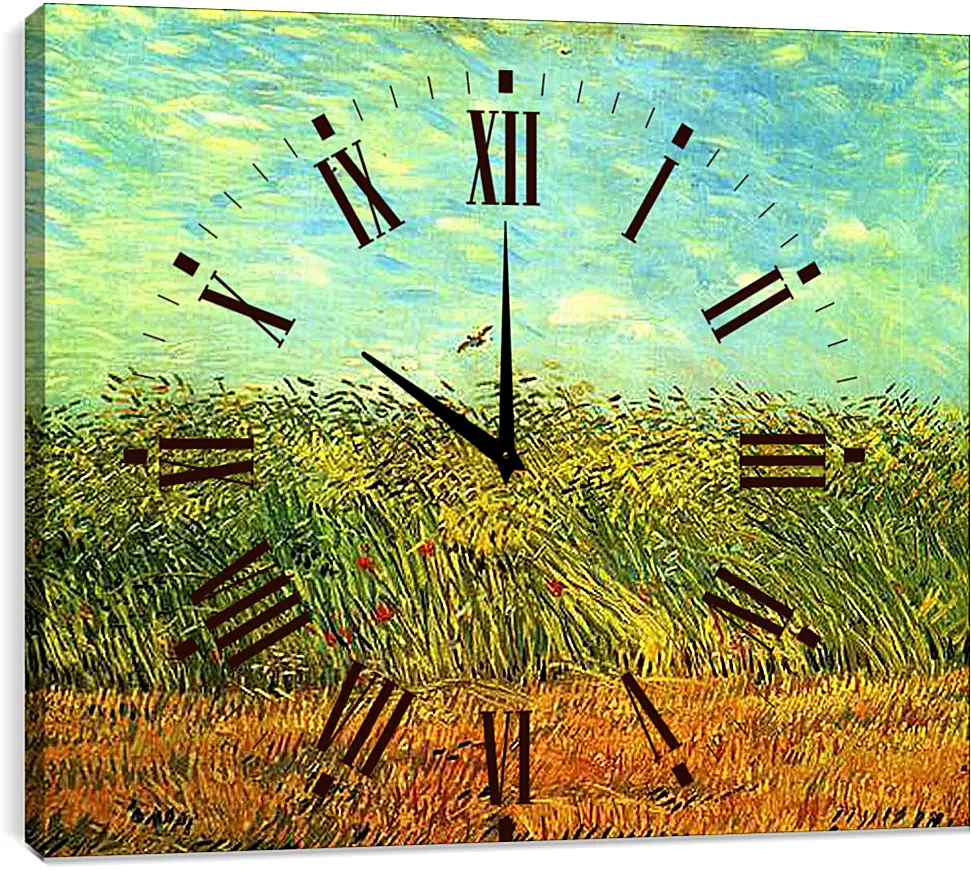 Часы картина - Wheat Field with a Lark. Винсент Ван Гог