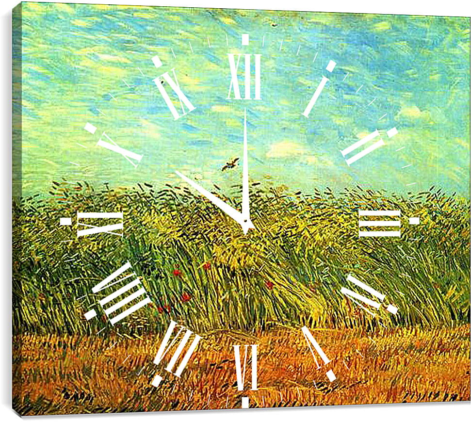 Часы картина - Wheat Field with a Lark. Винсент Ван Гог