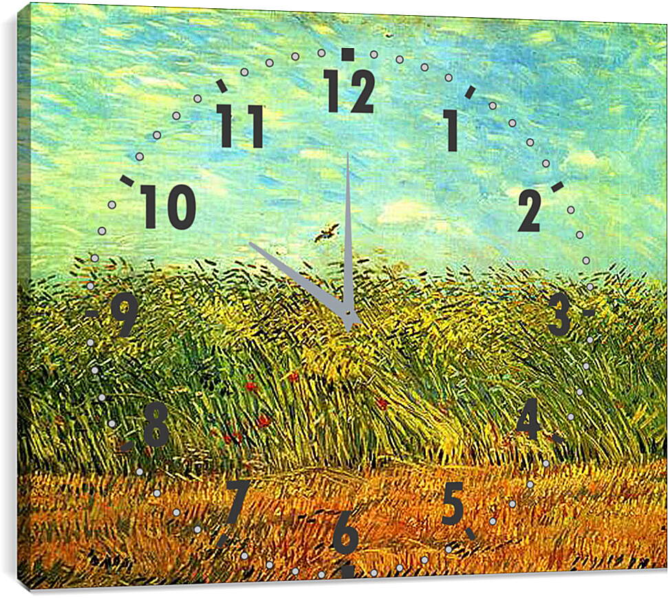 Часы картина - Wheat Field with a Lark. Винсент Ван Гог