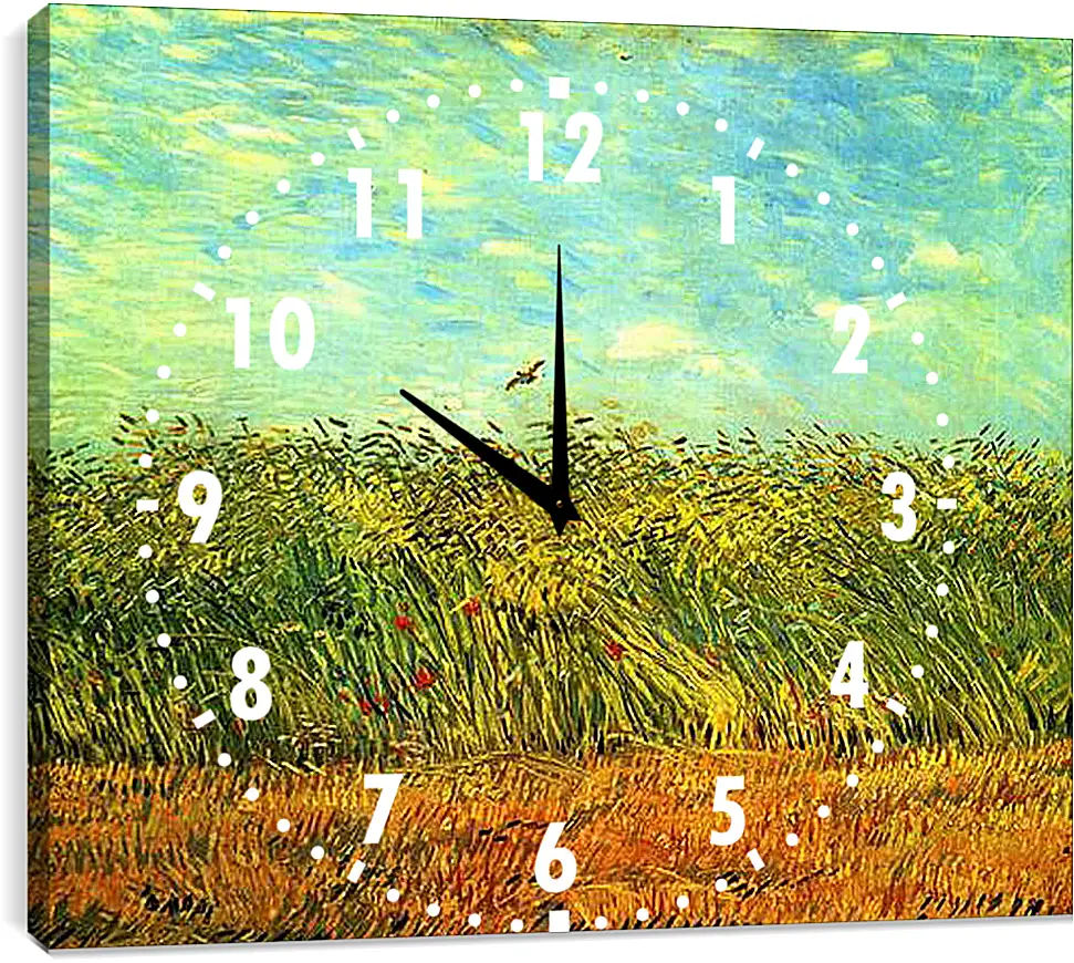 Часы картина - Wheat Field with a Lark. Винсент Ван Гог