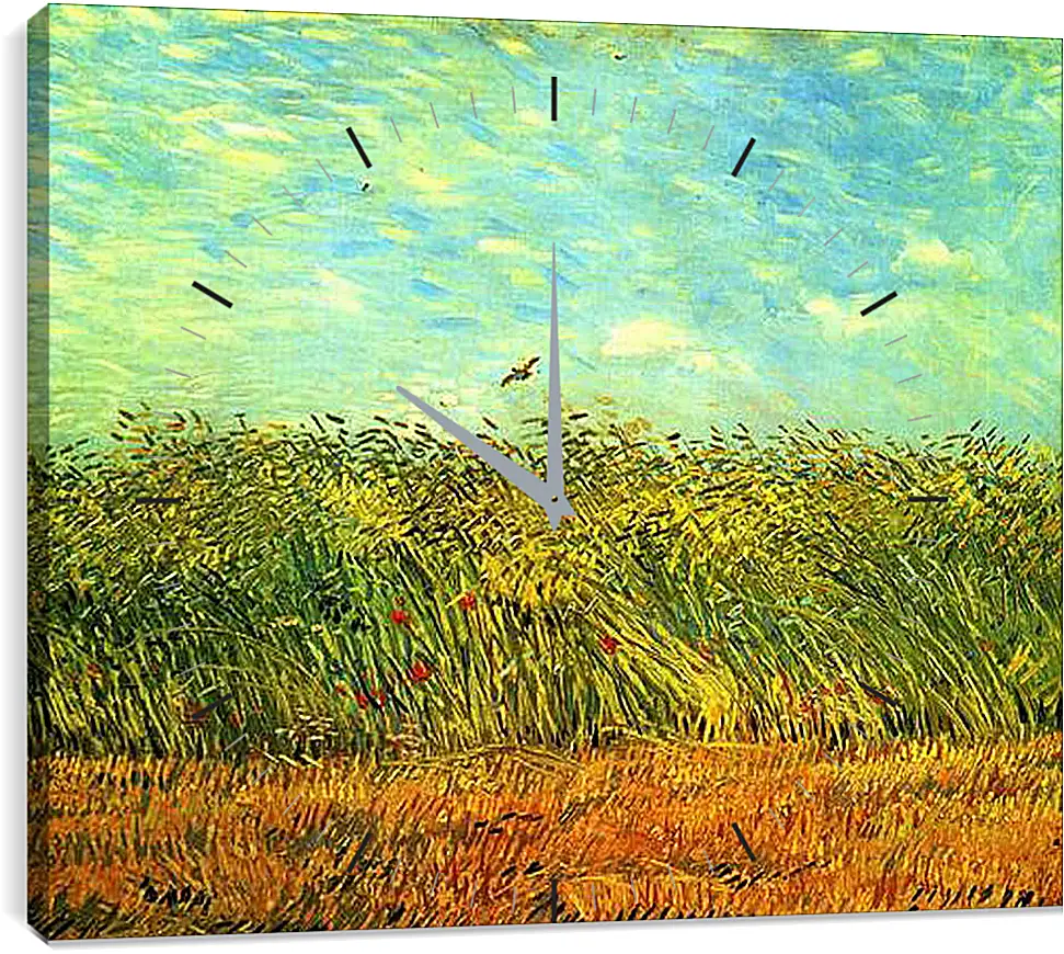 Часы картина - Wheat Field with a Lark. Винсент Ван Гог