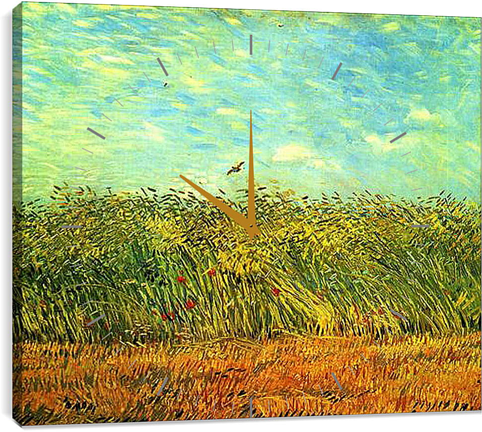Часы картина - Wheat Field with a Lark. Винсент Ван Гог

