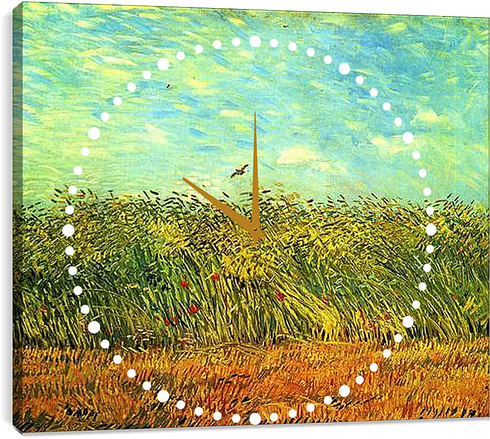 Часы картина - Wheat Field with a Lark. Винсент Ван Гог