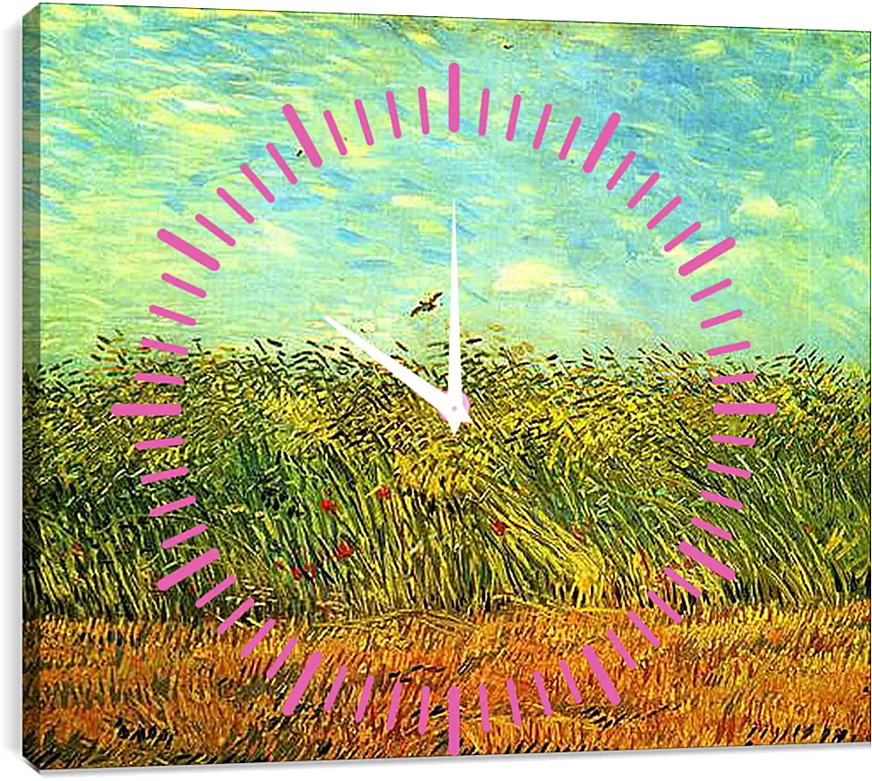 Часы картина - Wheat Field with a Lark. Винсент Ван Гог