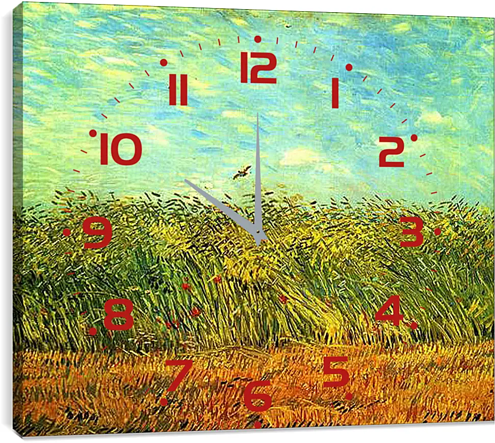 Часы картина - Wheat Field with a Lark. Винсент Ван Гог