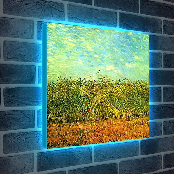 Лайтбокс световая панель - Wheat Field with a Lark. Винсент Ван Гог