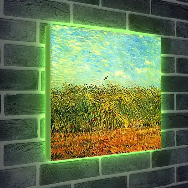 Лайтбокс световая панель - Wheat Field with a Lark. Винсент Ван Гог