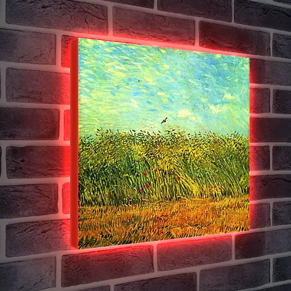 Лайтбокс световая панель - Wheat Field with a Lark. Винсент Ван Гог