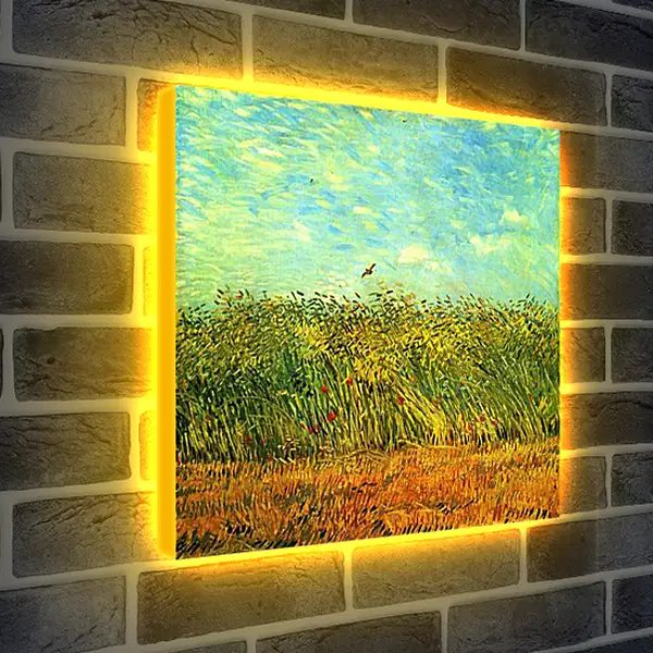 Лайтбокс световая панель - Wheat Field with a Lark. Винсент Ван Гог