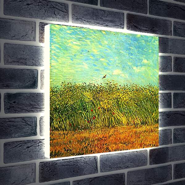 Лайтбокс световая панель - Wheat Field with a Lark. Винсент Ван Гог
