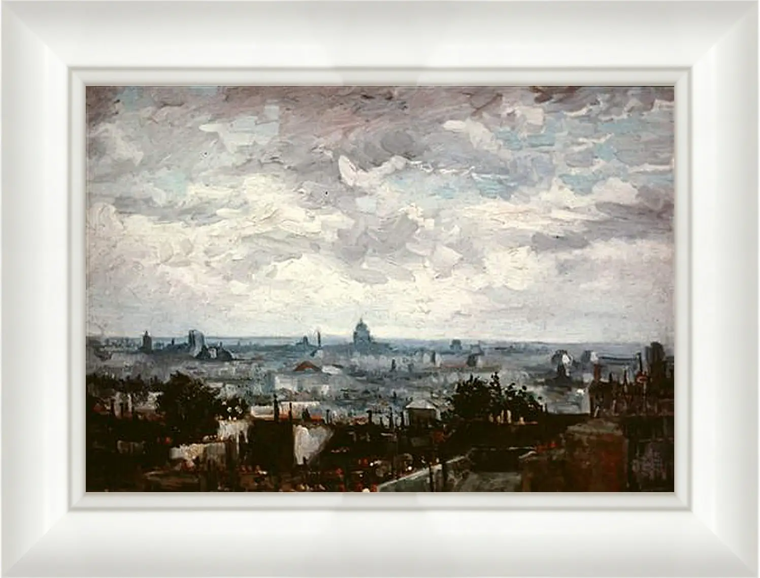 Картина в раме - View of the Roofs of Paris. Винсент Ван Гог