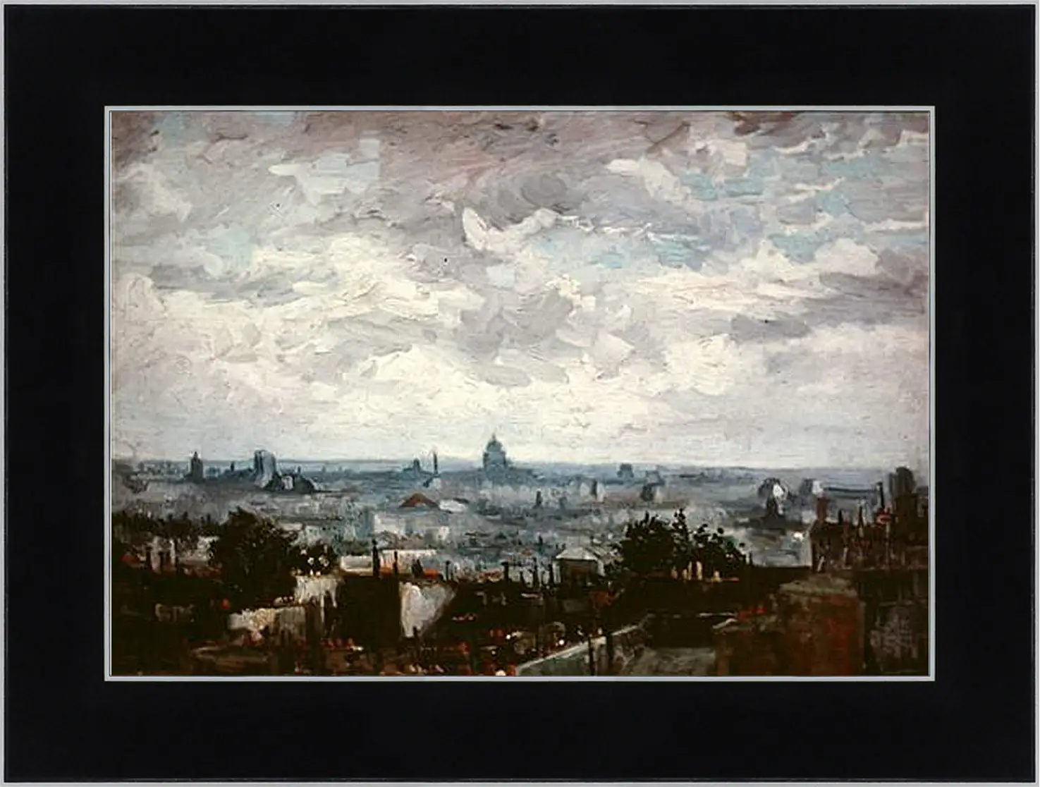 Картина в раме - View of the Roofs of Paris. Винсент Ван Гог