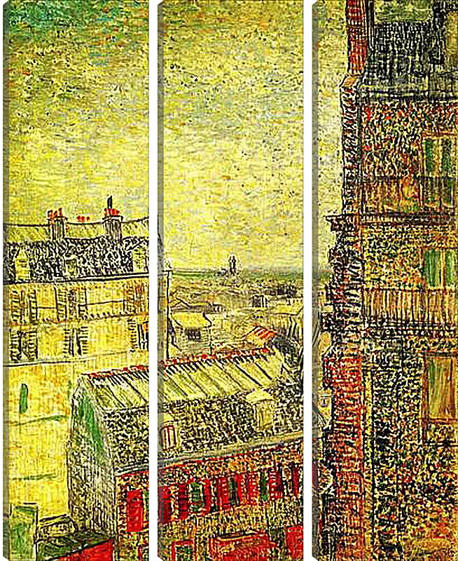 Модульная картина - View of Paris from Vincent s Room in the Rue Lepic. Винсент Ван Гог