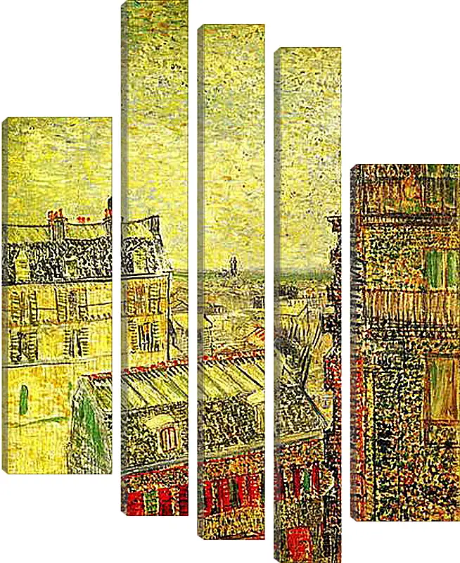 Модульная картина - View of Paris from Vincent s Room in the Rue Lepic. Винсент Ван Гог