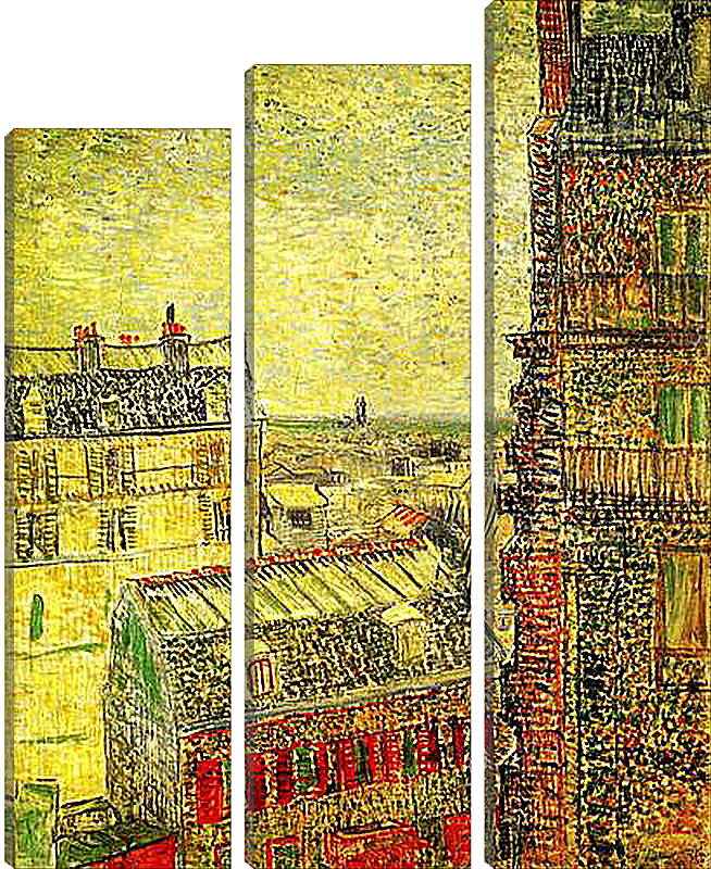 Модульная картина - View of Paris from Vincent s Room in the Rue Lepic. Винсент Ван Гог