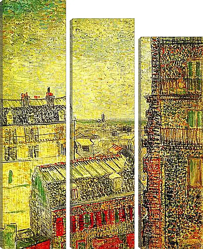 Модульная картина - View of Paris from Vincent s Room in the Rue Lepic. Винсент Ван Гог