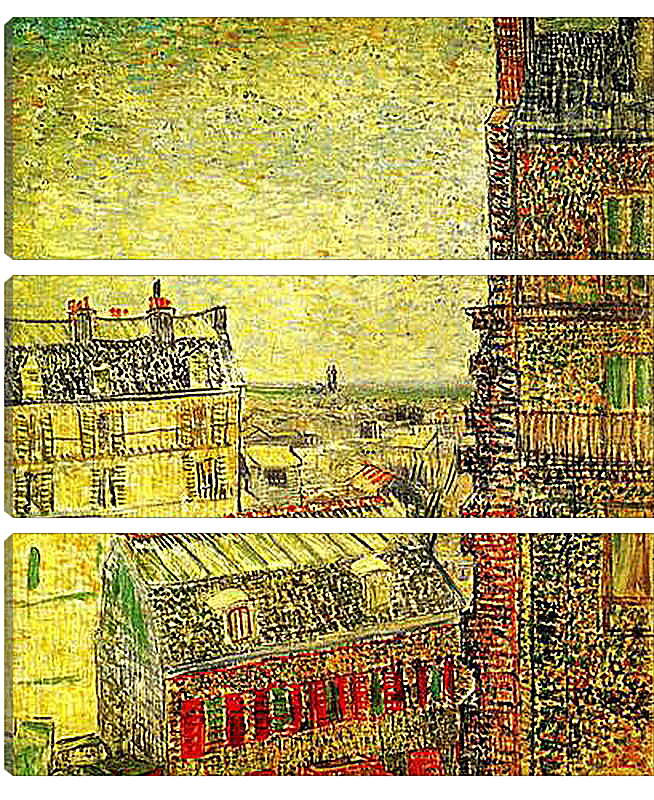 Модульная картина - View of Paris from Vincent s Room in the Rue Lepic. Винсент Ван Гог
