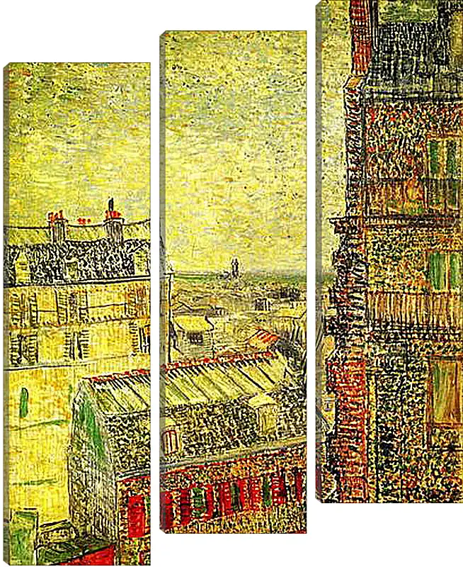 Модульная картина - View of Paris from Vincent s Room in the Rue Lepic. Винсент Ван Гог