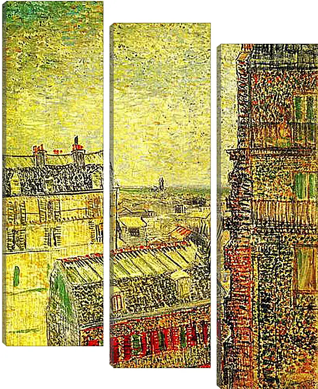 Модульная картина - View of Paris from Vincent s Room in the Rue Lepic. Винсент Ван Гог