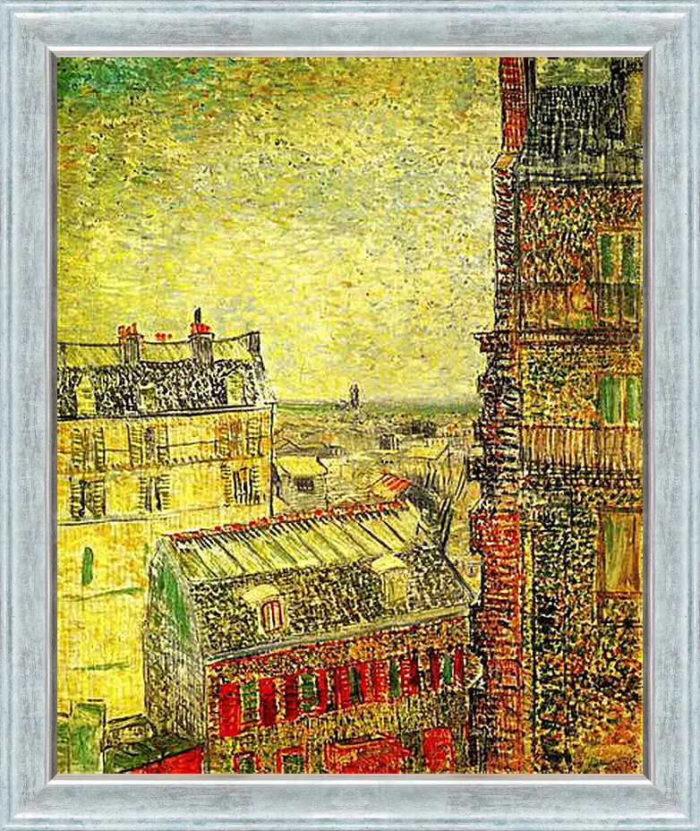 Картина в раме - View of Paris from Vincent s Room in the Rue Lepic. Винсент Ван Гог