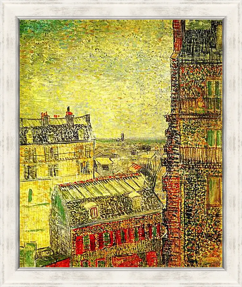 Картина в раме - View of Paris from Vincent s Room in the Rue Lepic. Винсент Ван Гог
