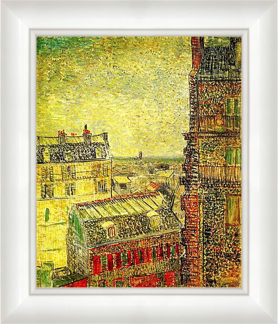 Картина в раме - View of Paris from Vincent s Room in the Rue Lepic. Винсент Ван Гог
