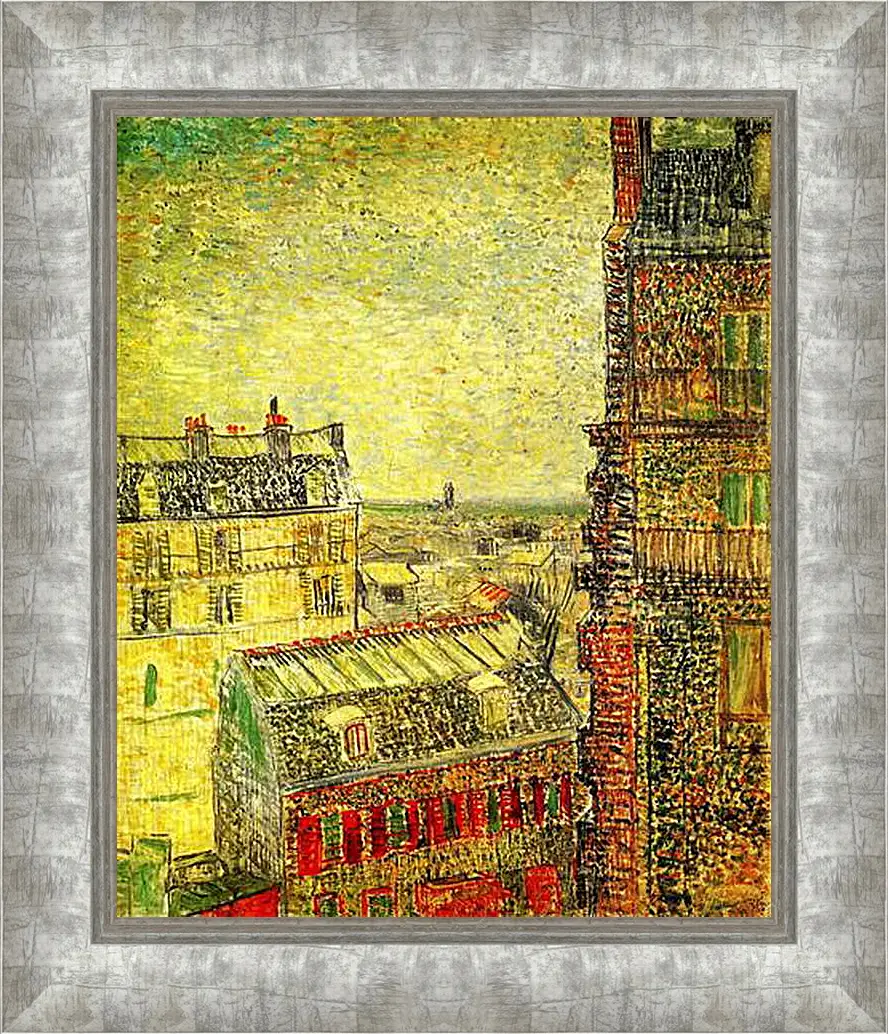 Картина в раме - View of Paris from Vincent s Room in the Rue Lepic. Винсент Ван Гог