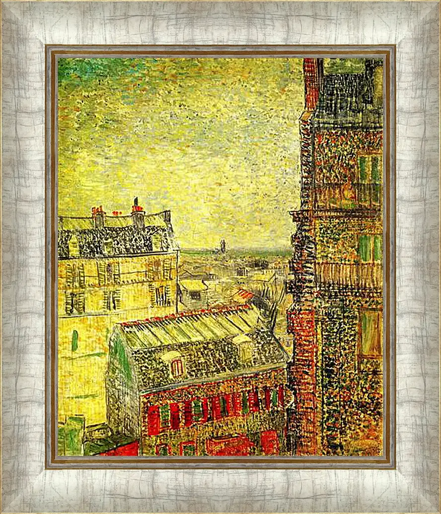 Картина в раме - View of Paris from Vincent s Room in the Rue Lepic. Винсент Ван Гог
