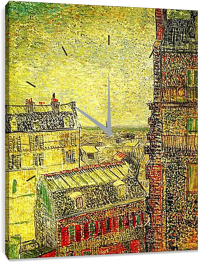 Часы картина - View of Paris from Vincent s Room in the Rue Lepic. Винсент Ван Гог