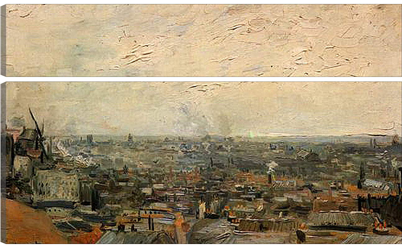 Модульная картина - View of Paris from Montmartre. Винсент Ван Гог