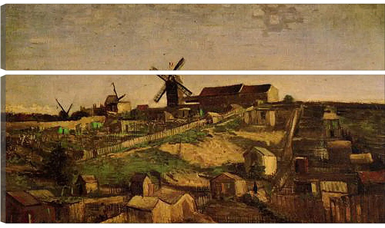 Модульная картина - View of Montmartre with Windmills. Винсент Ван Гог