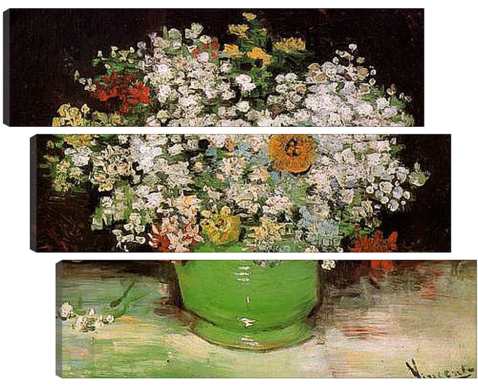 Модульная картина - Vase with Zinnias and Other Flowers. Винсент Ван Гог